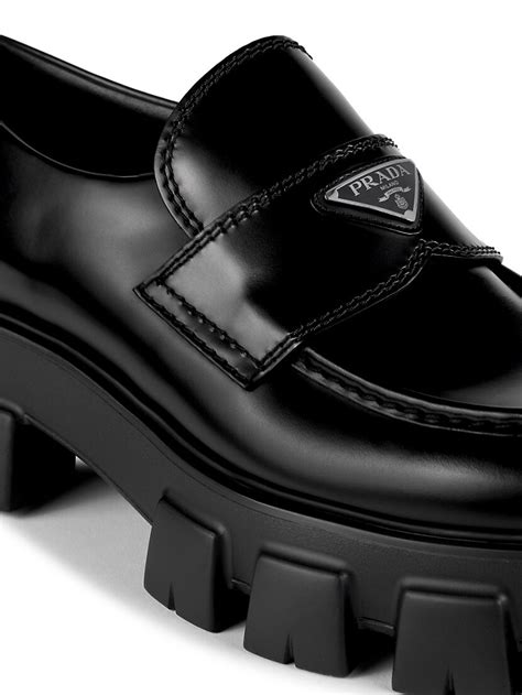 prada pointed toe loafer|Prada Monolith Leather Loafers .